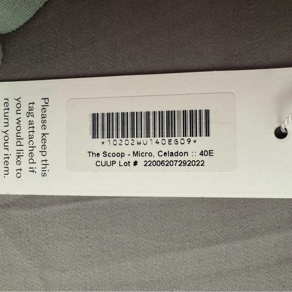 CUUP scoop micro bra size 40E NWT - Picture 6 of 7